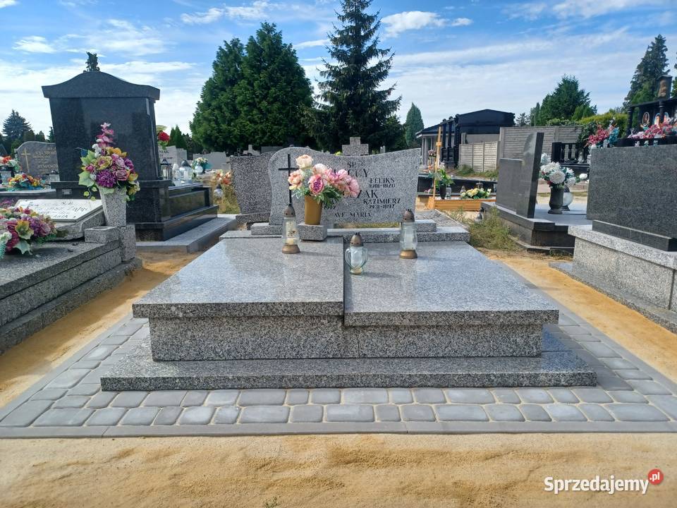 Cmentarz kostka brukowa wokół pomnika nagrobka sprzedam