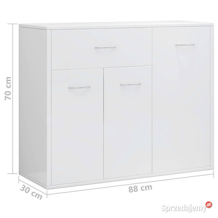 Szafka biała z połyskiem 88x30x70 materiał Pozostałe Warszawa
