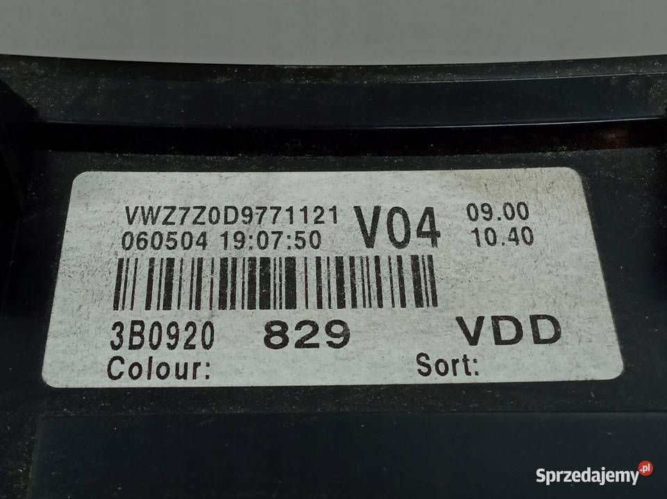 LICZNIK EU 3B0920929 20 B VW Volkswagen Passat V