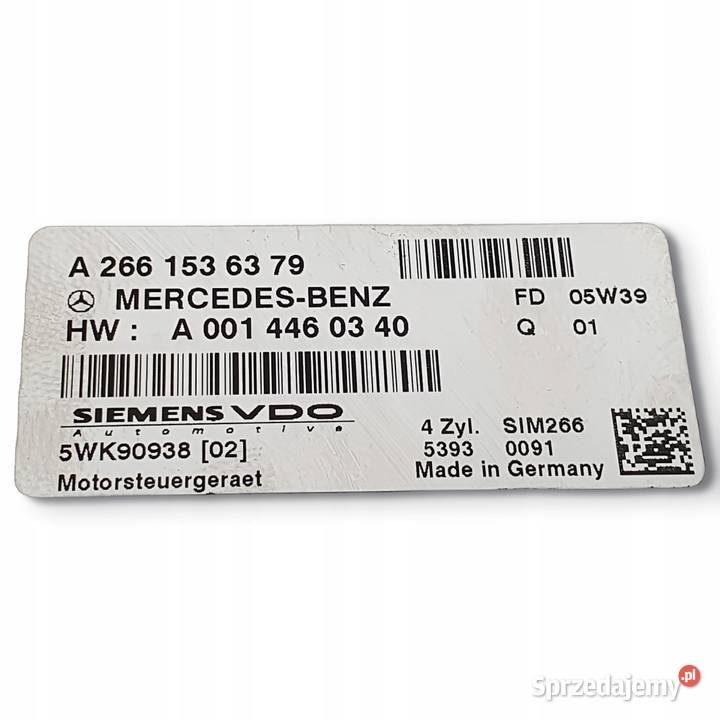 STEROWNIK SILNIKA Mercedes W169 15 8V Chełm
