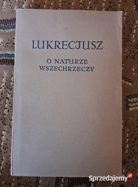 Lukrecjusz O naturze wszechrzeczy sprzedam