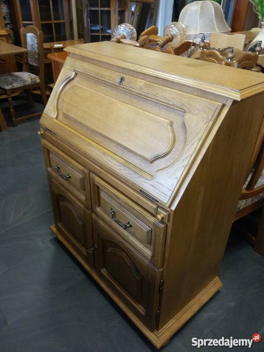 SEKRETARZYK biurko dąb rustykalny dębowy lubuskie Trzebicz