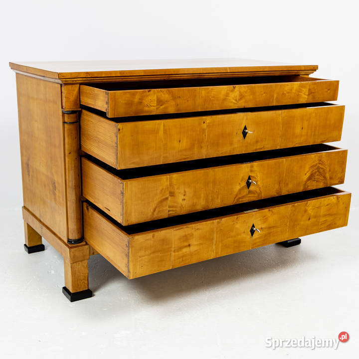 Duża komoda biedermeier brzozowa antyk stara Swarzędz