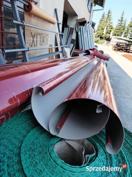 rynna z blachy powlekanej kolor brązowy RAL 8017