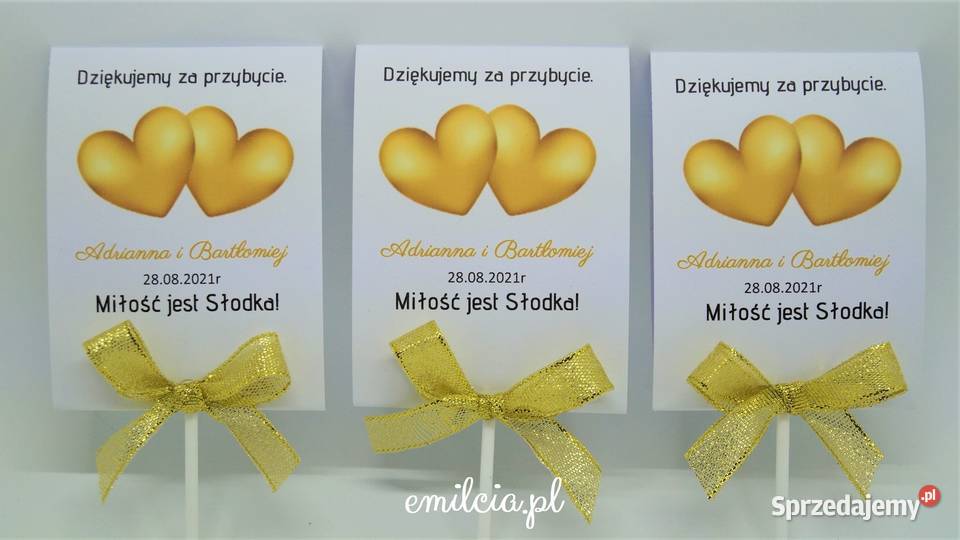 Lizaki podziękowanie gości Ślub Wedding Wesele Zielona Góra