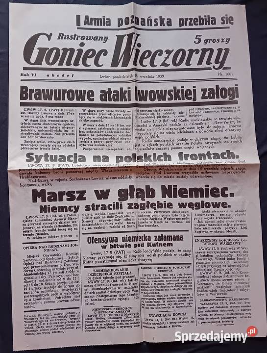 Ilustrowany Goniec Wieczorny Lwów 18 września Koźminek