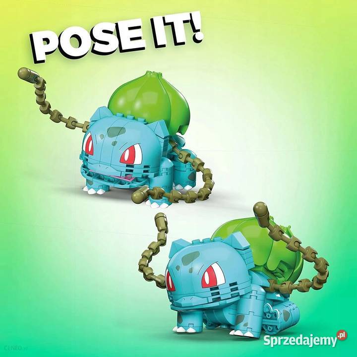 Figurka Pokemon Bulbasaur Klocki Konstrukcyjne Plastik  Mogilany