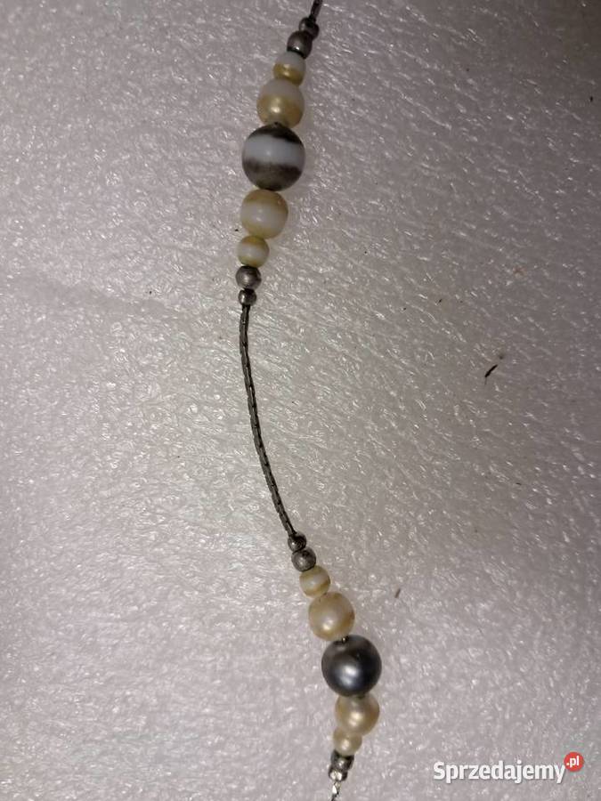 naszyjnik z prlu wykonany w Korei stan obwód 70 Sandomierz