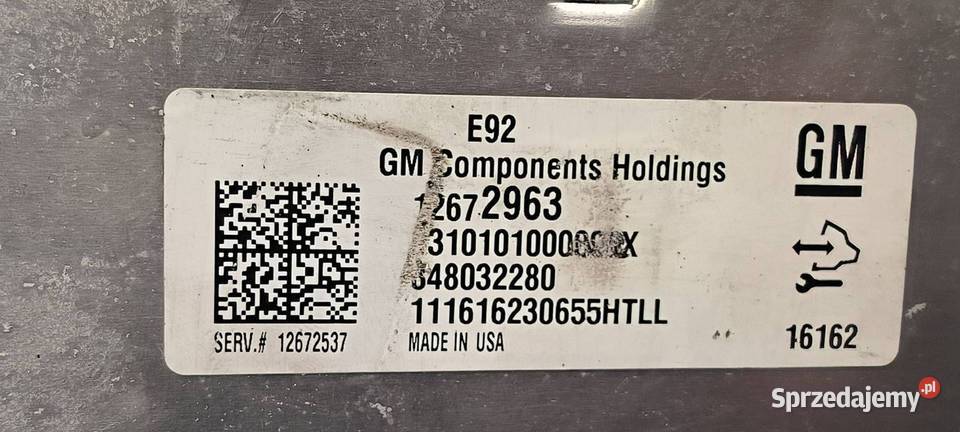 KOMPUTER SILNIKA ECU CHEVROLET CORVETTE C7 osobowe kujawsko-pomorskie Lipno