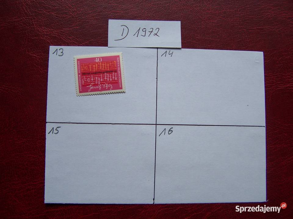 Niemcy 1972 MNH Znaczki z roczników WYBIERAJ śląskie Tychy