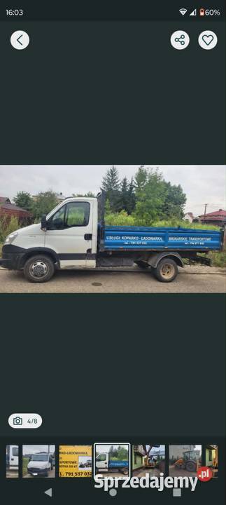 Transport mała wywrotką do 4 ton małopolskie Olkusz