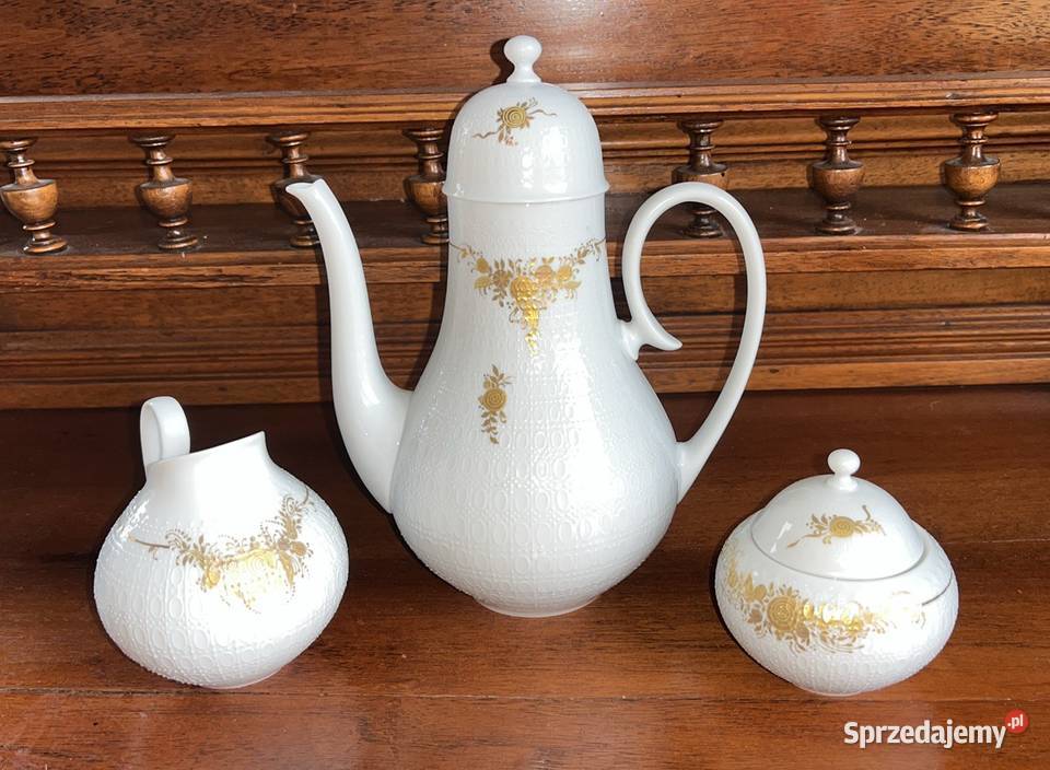 Dzbanek do kawy Rosenthal Seria Romanze Lata 70 Porcelana i szkło
