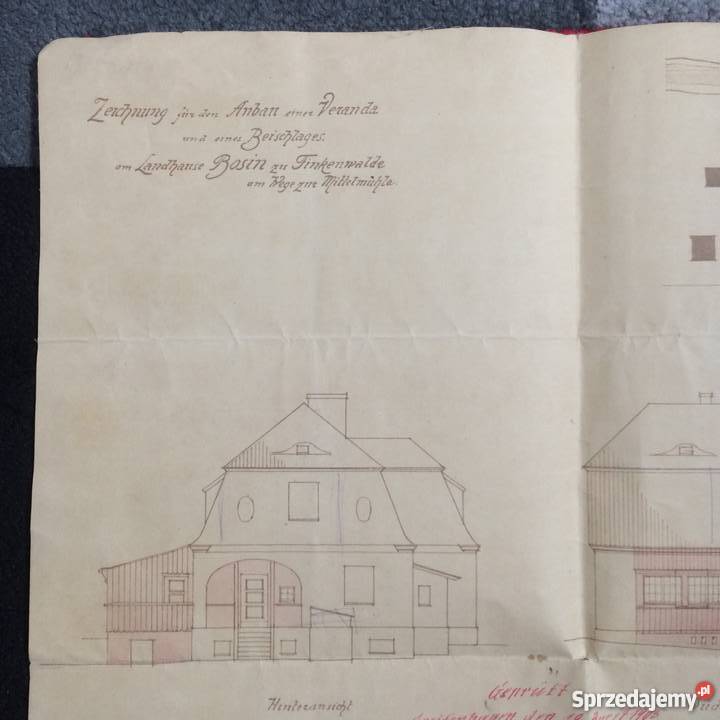 808 Plan Rozbudowy Domu w niem m Bosin k Antykwariat Szczecin