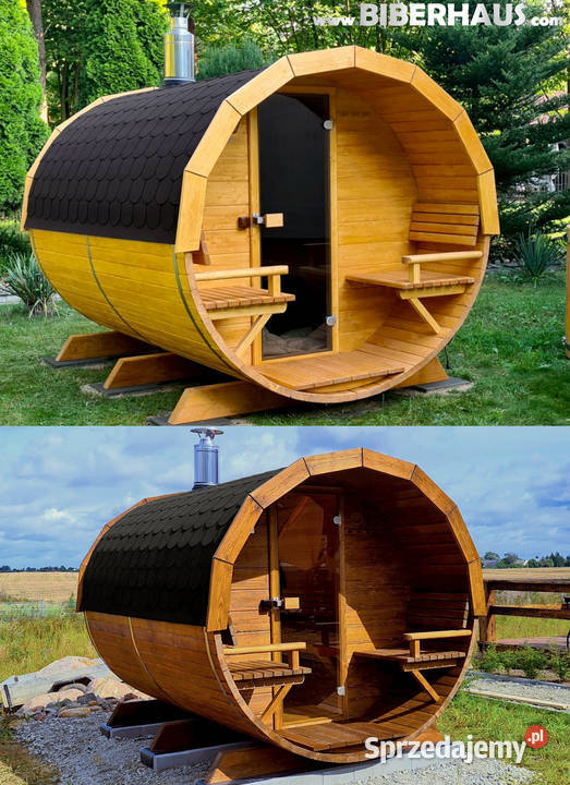 SAUNA Ogrodowa 300 PRZEDSIONEK zew Beczka 500L małopolskie Nowy Targ