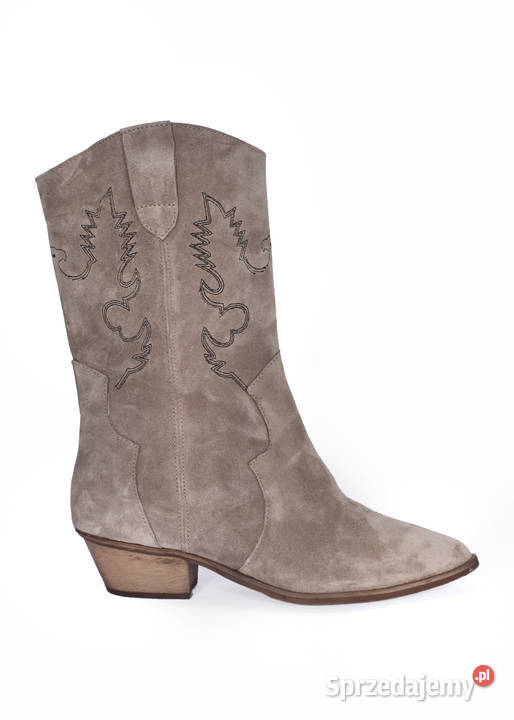 Kowbojki zamszowe na obcasie bez 36 41 małopolskie Kalwaria Zebrzydowska