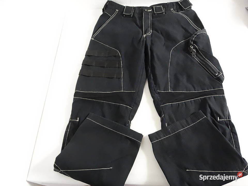 Spodnie Techwear Tactical Czarne z kontrastowymi lubelskie Biłgoraj