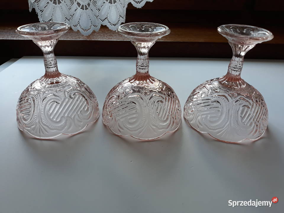 Pucharek JABŁUSZKA ZAWIJASY x 3 Ząbkowice szkło Porcelana i szkło Dąbrowa Górnicza