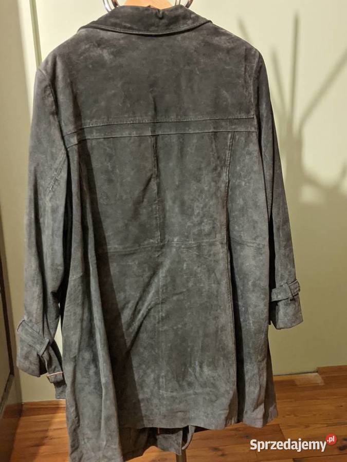 kurtka płaszcz damski zamszowy 4XL Bez wzoru