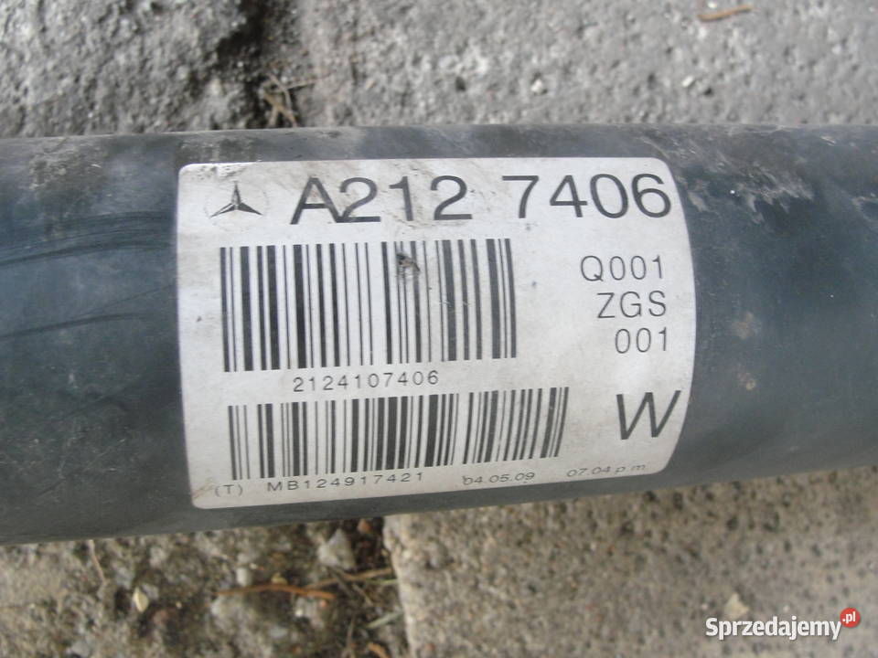WAŁ NAPĘDOWY MERCEDES W212 350 300 CDI AUTOMAT sprzedam