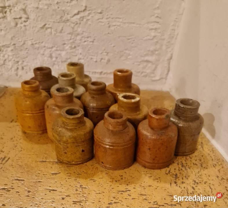 Kałamaże wazoniki z terakoty ceramika vintage Lublin