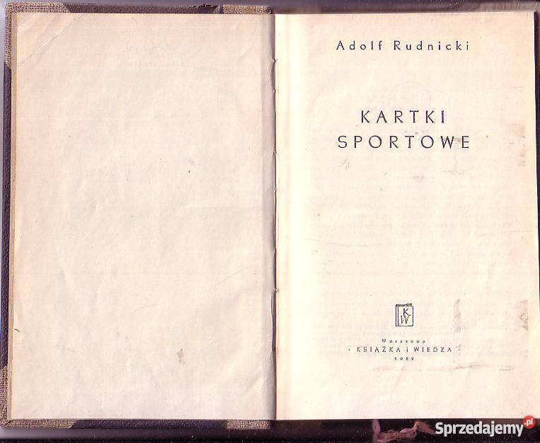 8501 KARTKI SPORTOWE ADOLF RUDNICKI Czyrna
