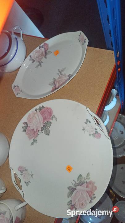 Filiżanki z 2 talerzykami KPM Róża subtelna Gdańsk