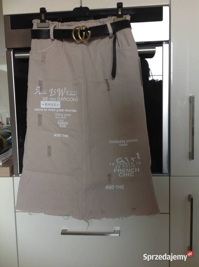 Beżowa Spódnica Jeans Damska SM NOWA lubuskie Nowa Sól