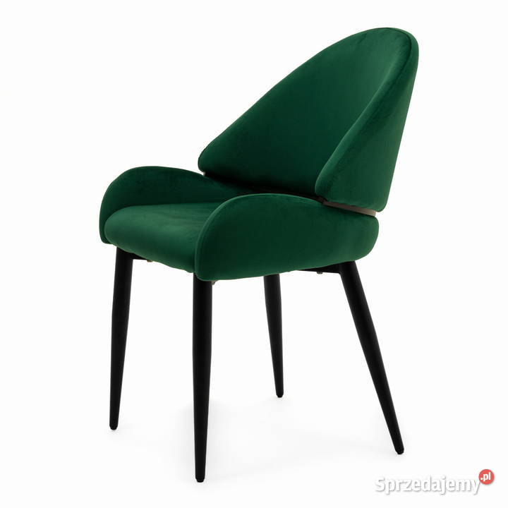 Krzesło Tapicerowane Bergamo Butelkowa Zieleń Tarchały Małe