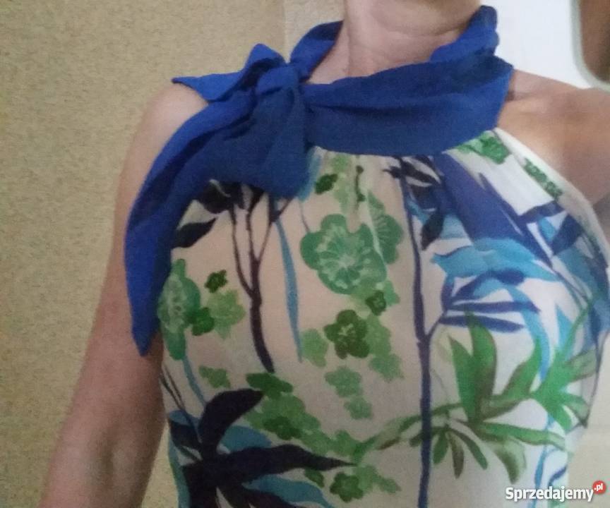 bluzka zwiewna letnia hawajska palmy lekka Kielce