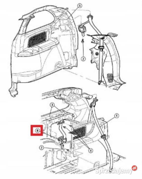 ZAPINKA PASA CHRYSLER PT CRUISER DODGE AVENGER