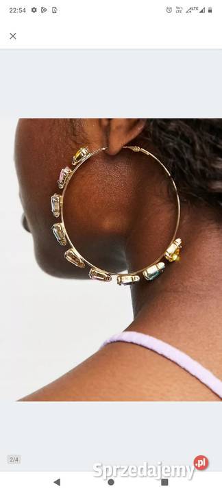 ASOS Bogato zdobione duże kolczyki z Londynu Dodatki małopolskie