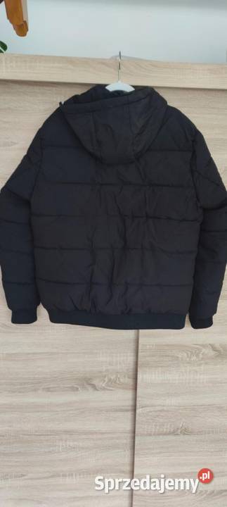 Kurtka męska zimowa czarna z kapturem Odzież i bielizna męska małopolskie Myślenice