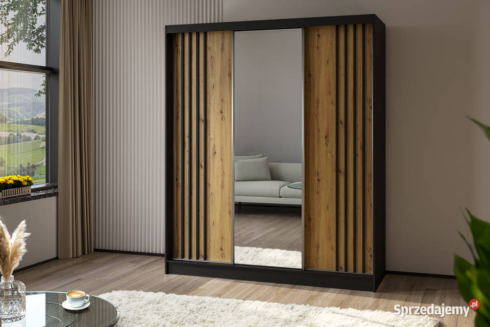 Szafa LENA 180 z lustrem i z lamelami kolory do 61cm Kraków