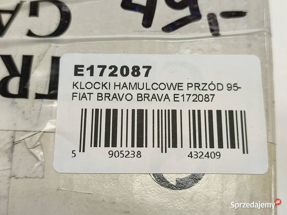 KLOCKI HAMULCOWE PRZÓD FIAT BRAVO BRAVA 1995