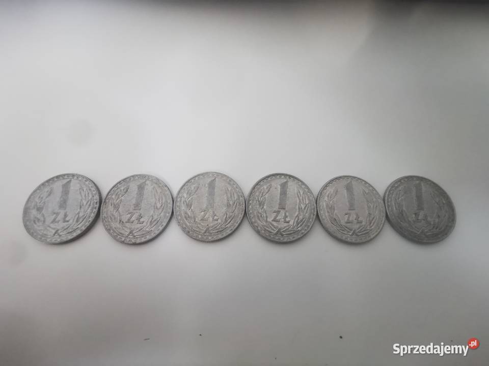 Stare monety 1 złoty 1982 rok PRL 6 szt