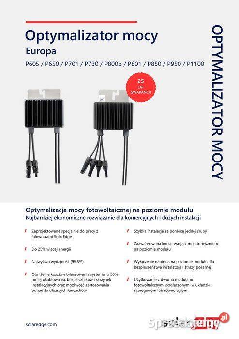 Optymalizator mocy SolarEdge P6504RM4MRL