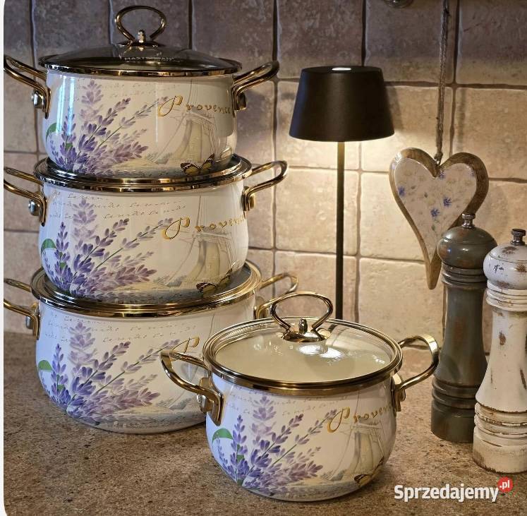Promocja 199 zl Garnki emaliowane Lawenda