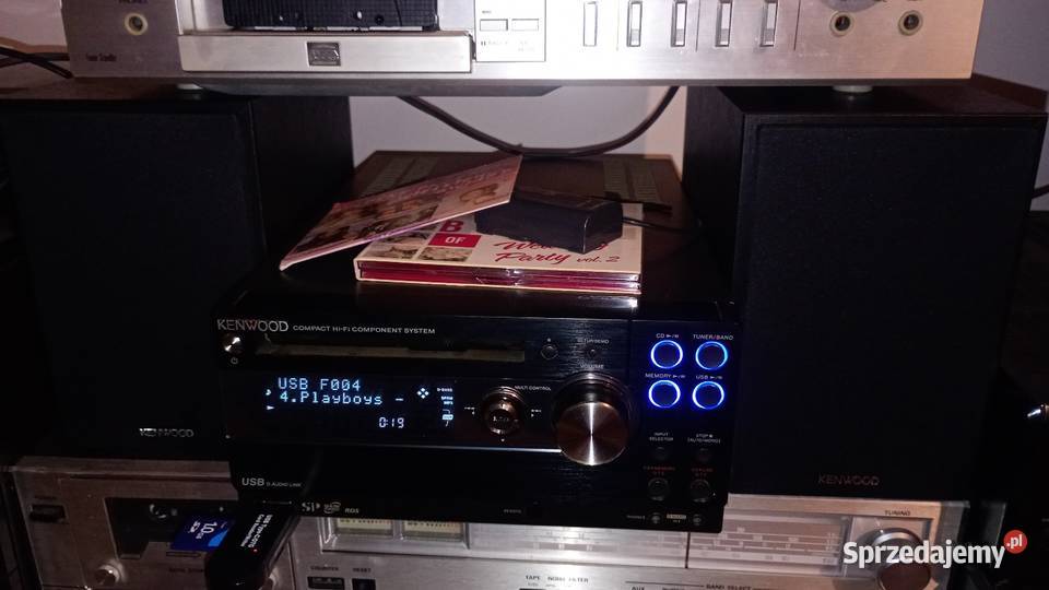 Mała wieża Kenwood USB MP3 kartą sd głośnikami opolskie Grodków