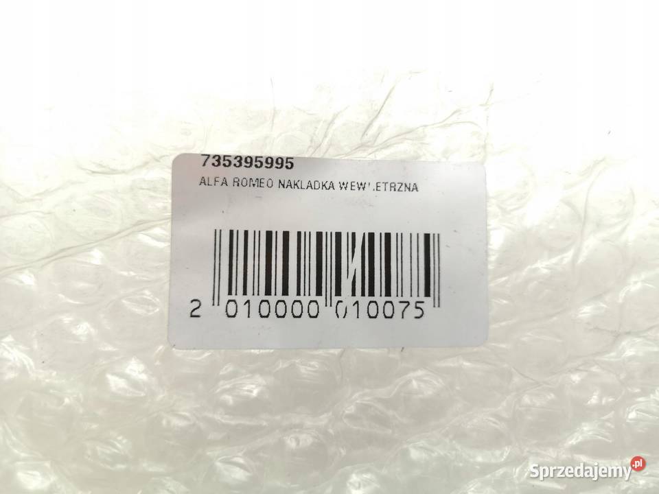 NAKŁADKA PROGOWA WEWNĘTRZNA ALFA ROMEO 147 0010 lubelskie