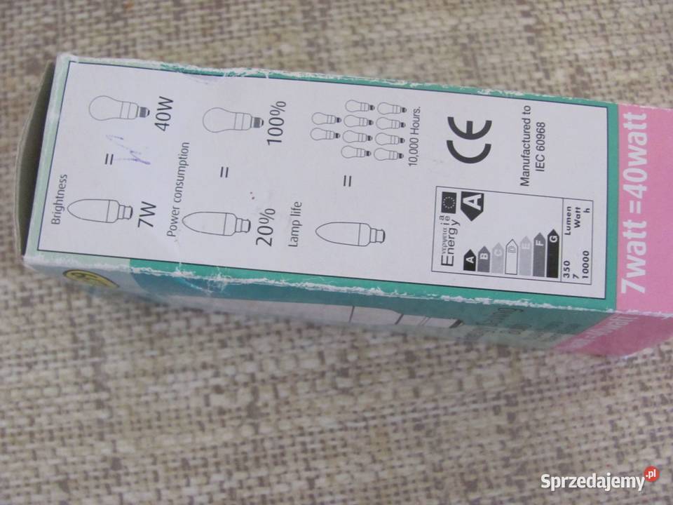 żarówka 7W low energy saving bulb with bayonet biały