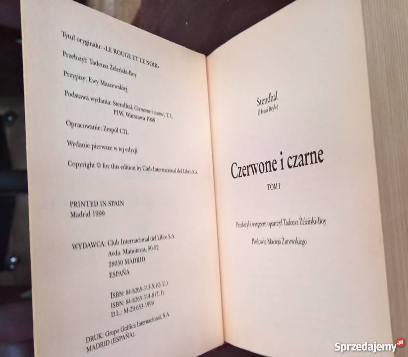 Czerwone i Czarne Stendhal
