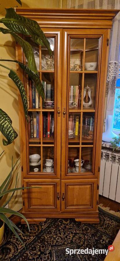 Meble drewniane Komoda Witryna podkarpackie Mielec sprzedam