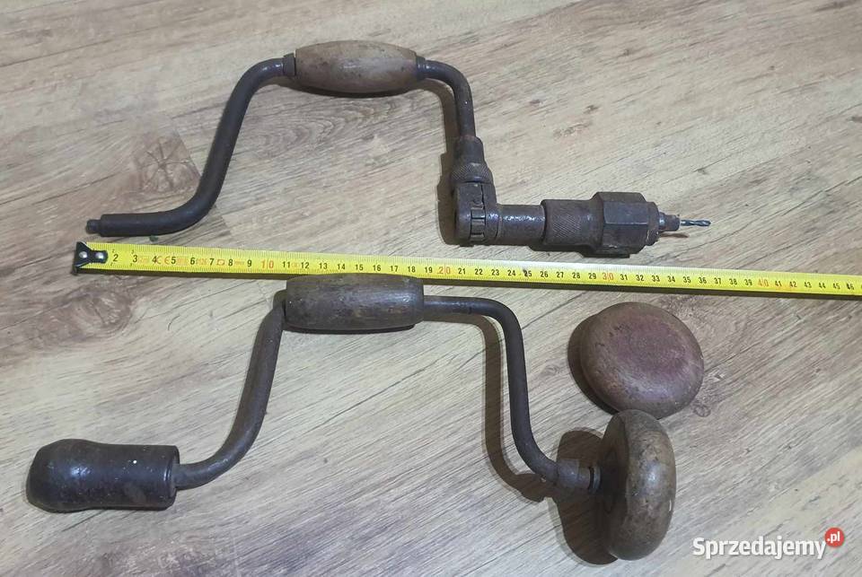 Stara wiertarka ręczna stolarska Antyki