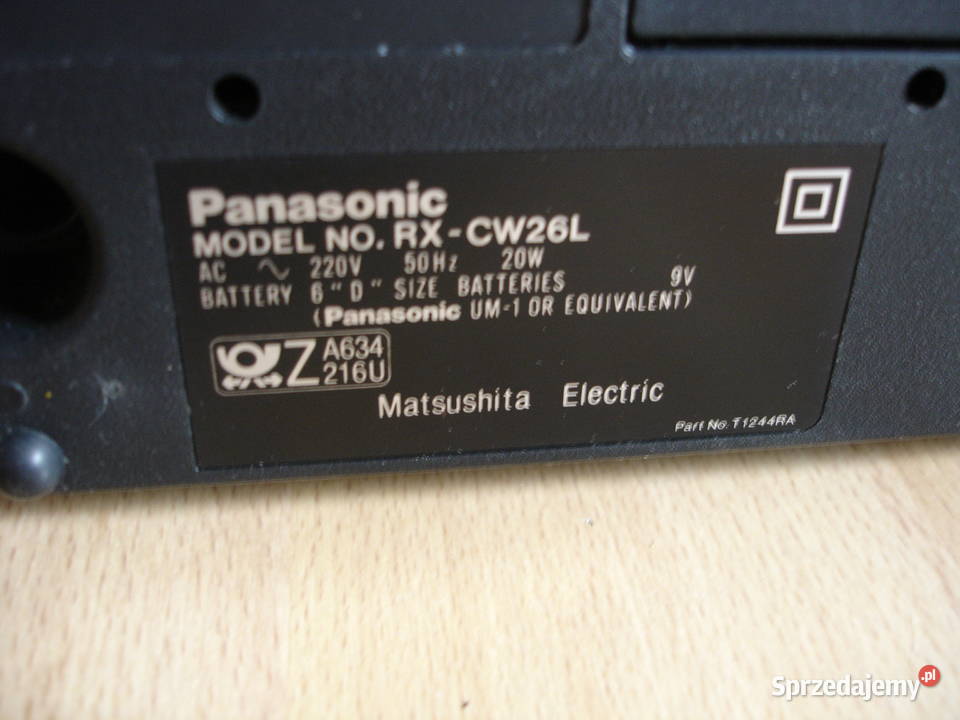 Radiomagnetofon PANASONIC RXCW26L lubuskie Zielona Góra