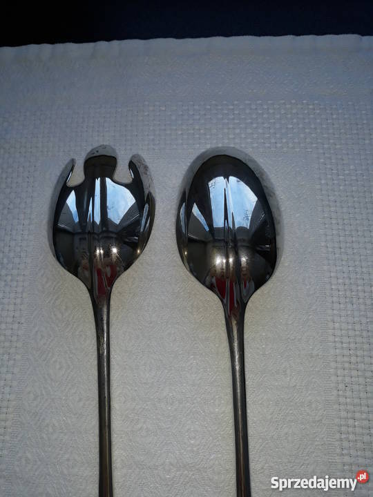 srebrzony komplet sztućców do sałatki sztućce Gdańsk