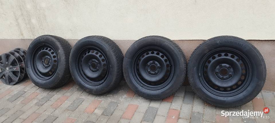 Opony zimowe na stalowych felgachkołpaki 165 pomorskie Nowy Dwór Gdański sprzedam
