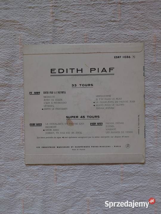 Kolekcja winyli dith Piaf Jasło sprzedam