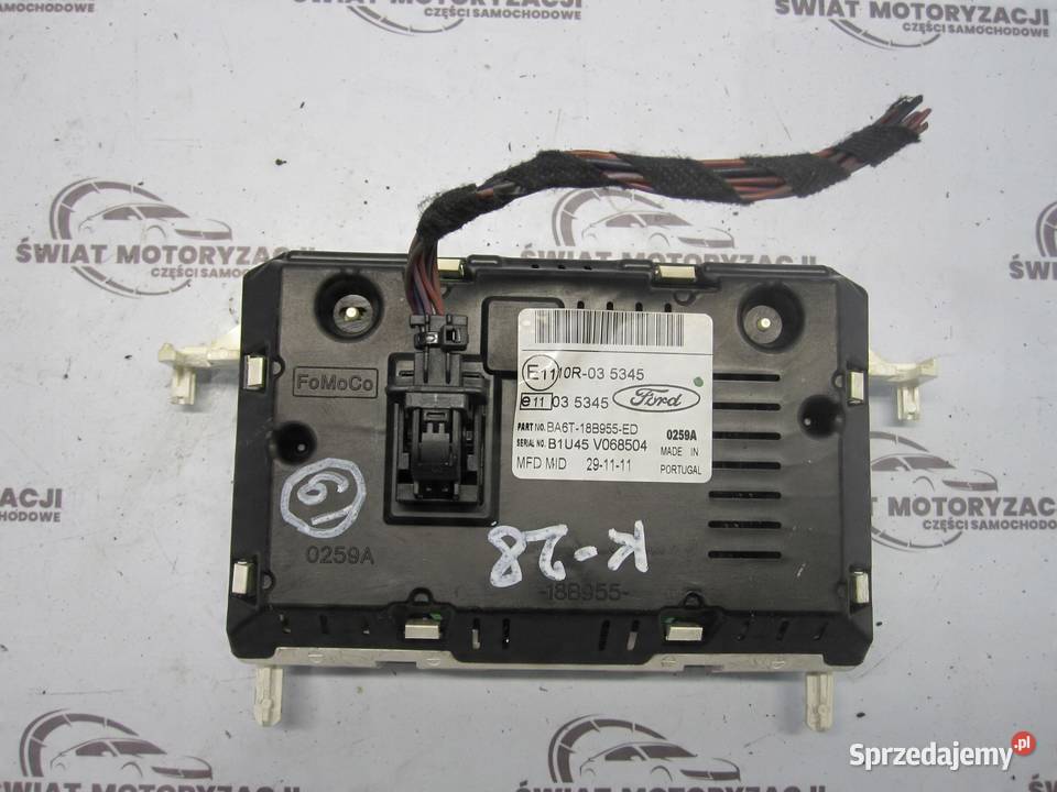 FORD FIESTA MK7 VII 11r ekran wyświetlacz