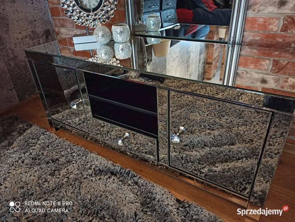Szafka RTV Glamour lustrzana 130 dostawa 50cm Nowy Sącz sprzedam