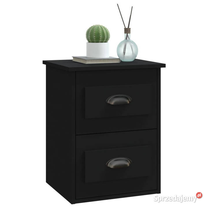 Wisząca szafka nocna czarna 415x36x53 WM816394